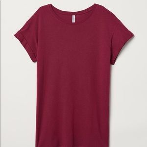 H&M burgundy/maroon t-shirt dress or long t-shirt